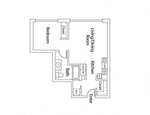 1x1 D  at mResidences Portland Pearl District, Portland, 97209